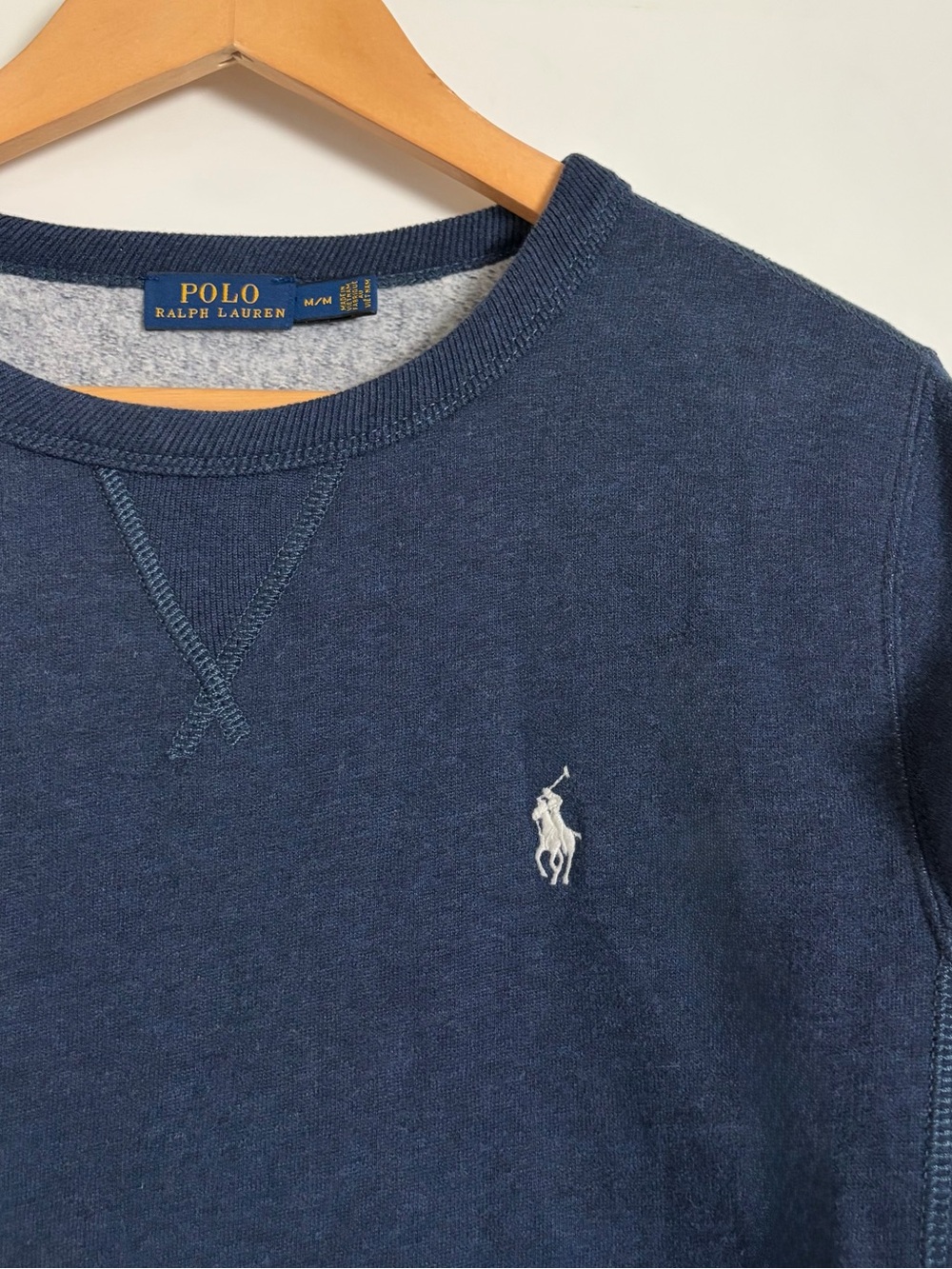 Polo Ralph Lauren Womens Blue Crewneck Sweatshirt Y2K Old Money Preppy Medium - Picture 4 of 10